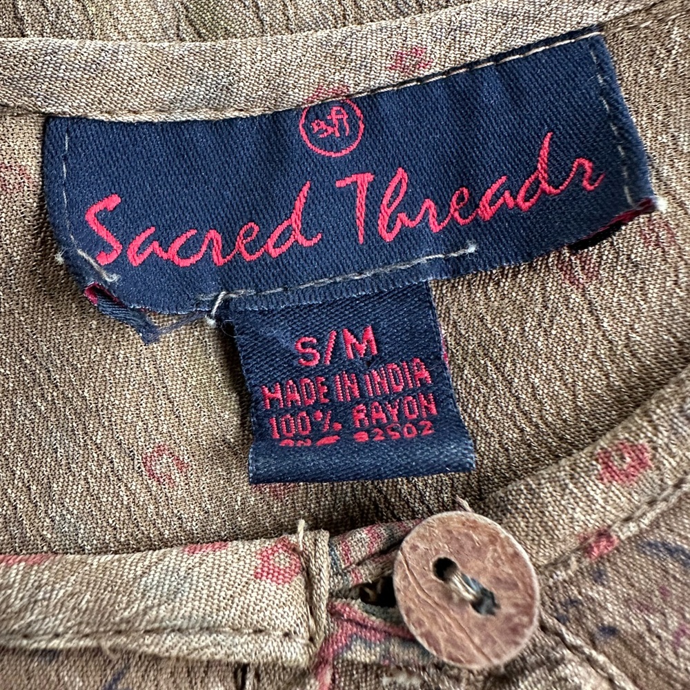 Vintage Sacred Threads Maxi Boho Patchwork Hippie… - image 2